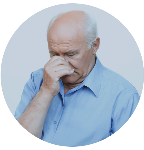 Пожилые люди с затрудненным дыханием